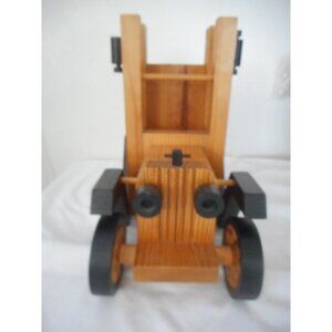 Large Handmade Wood Vintage Antique Car Dolly Madison Coupe